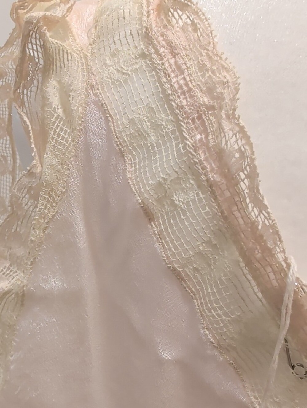 VINTAGE Size 20 - 1X Stunning Carter's Pale Pink Lace-Trim Sleep Chemise - Picture 10 of 16